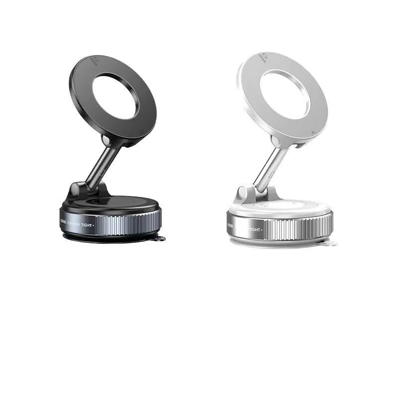 Magnetic Car Phone Mount, Vacuum Suction Cup Dashboard Holder, 360 Rotating, One Hande Operation, Compatible with All Smartphones (K007).