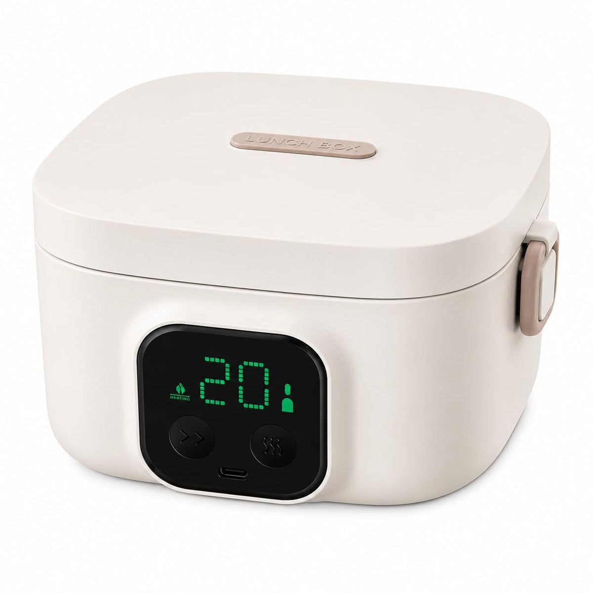 Rechargeable Electric Lunch Box, Cordless Portable Food Warmer, 800ml Stainless Steel Food Container, Fast Heating, Digital Display, Leakproof for Work, Travel & Office