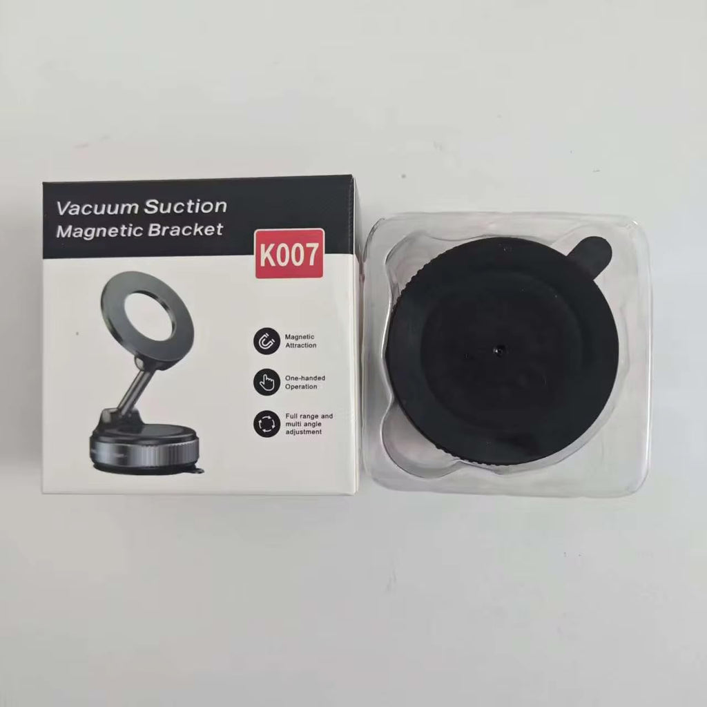 Magnetic Car Phone Mount, Vacuum Suction Cup Dashboard Holder, 360 Rotating, One Hande Operation, Compatible with All Smartphones (K007).