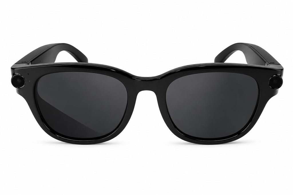 AI Smart Glasses with Camera, Black