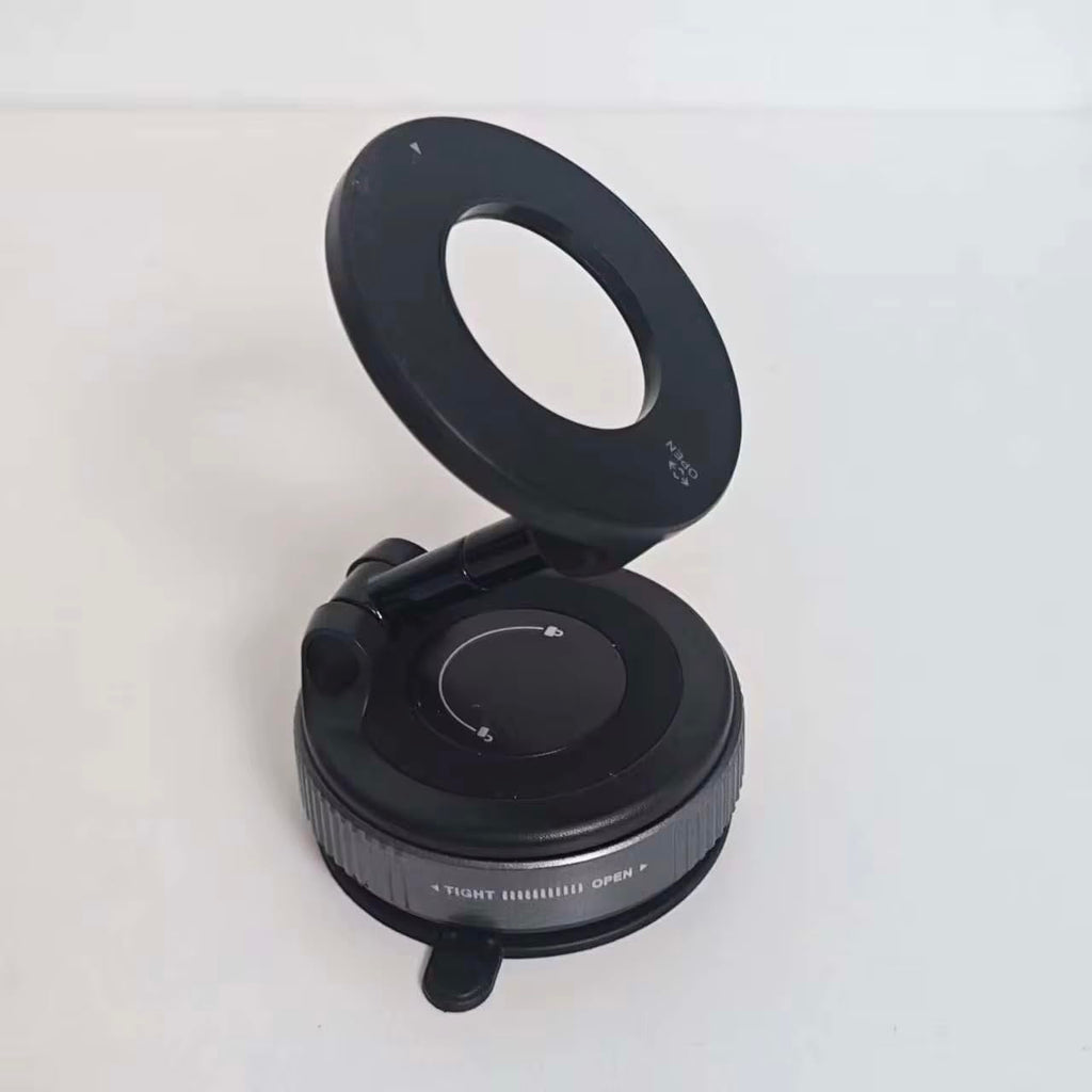 Magnetic Car Phone Mount, Vacuum Suction Cup Dashboard Holder, 360 Rotating, One Hande Operation, Compatible with All Smartphones (K007).