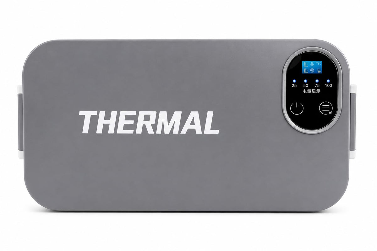 Smart Electric Heated Lunch Box, Portable Food Warmer with Six-Level Temperature Control, Double-Sealed Leak-Proof Container, Stainless Steel, Food Grade, Anti-Scald Bottom Insulation