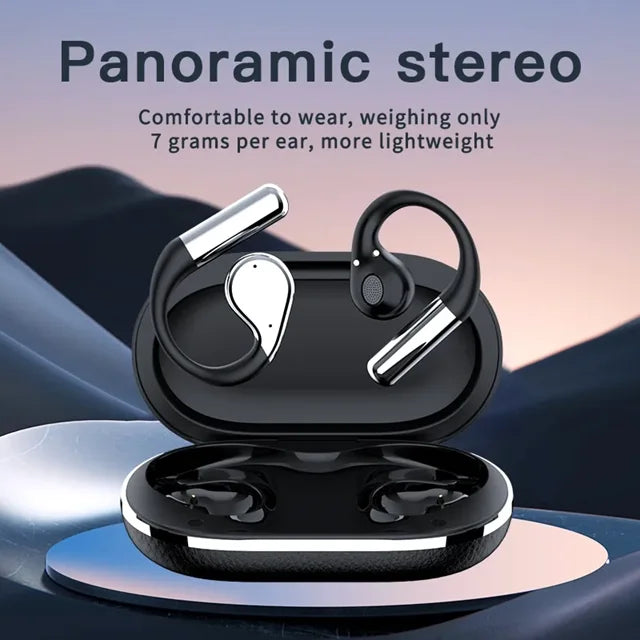 Q31 Pro Open-Ear Wireless Earbuds with Touchscreen Case.