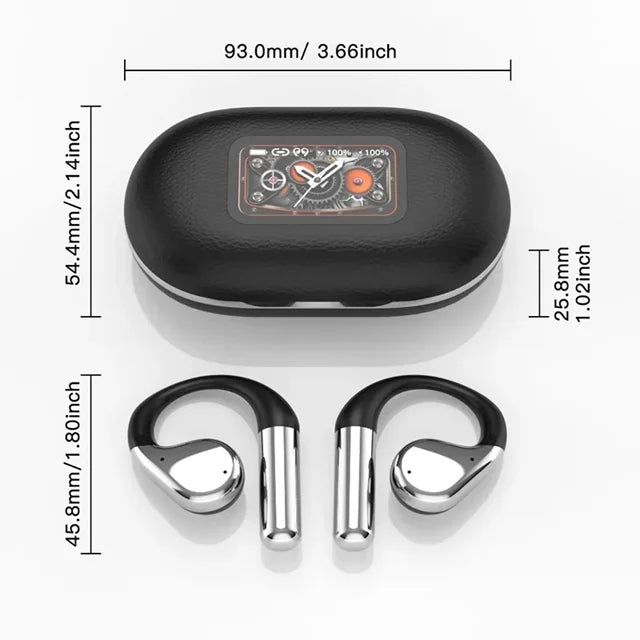 Q31 Pro Open-Ear Wireless Earbuds with Touchscreen Case.