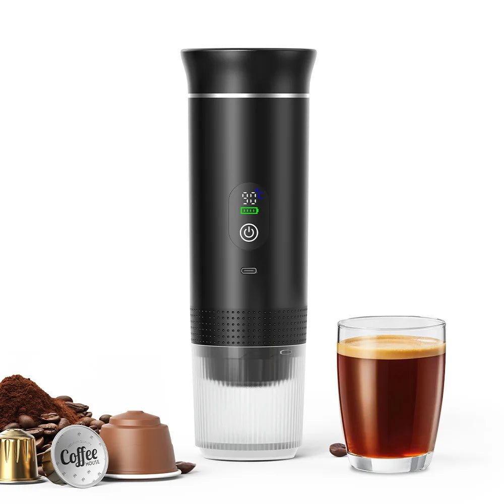 3-in-1 Portable Espresso Maker, Self-Heating Coffee Machine, 20-Bar Pressure