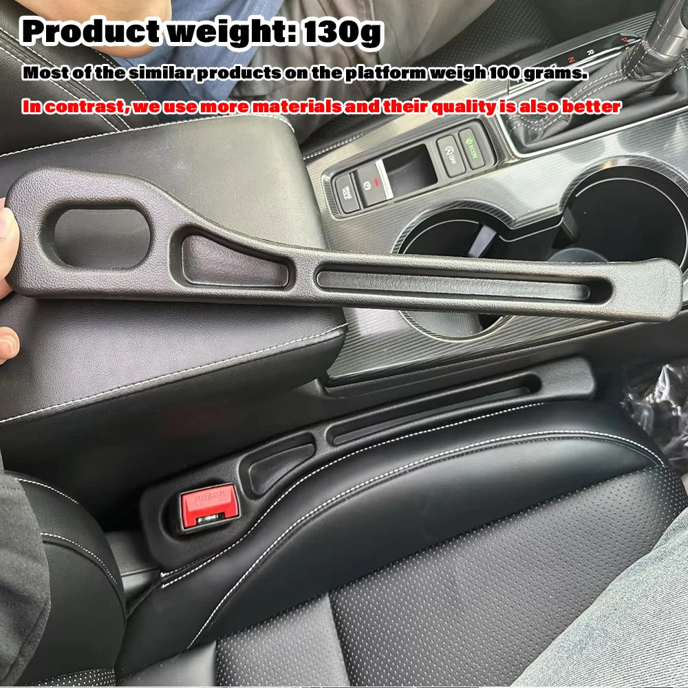 2Pcs Car Seat Gap Filler Organizer PU Universal Car Seat Gap Anti-leak Stopper Strip Slot Seat Gap Storage Organizer Accessories